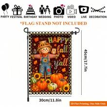 2D Flat - 2D Flat Printed Garden Flag 1pc, Happy Fall Y'All Durable Single-Sided Printed Yard Flag, Garden And Home Holiday Decoration, 11.8X17.7 Inches, Flag Pole Not Included - A - View 3