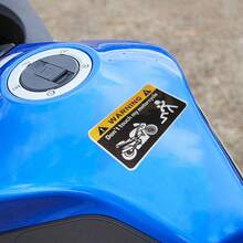 AD 1pc 3D Resin Reflective Motorcycle Helmet Sticker DON'T Touch My Motorcycle Warning Funny Reflective Decal - Black - View 4