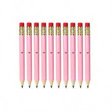 5/10pcs Pink Heart Wooden Pencils With Eraser, HB Writing Pencils With Anti-Break Core, Gold Heart Embossed Decoration, Non-Slip Grip For Comfortable Writing, Suitable For Daily Writing And Drawing, Back To School Stationery Set, Office Study Party Gift, Multi-Pack Durable Writing Tool - Rectangle - View 7