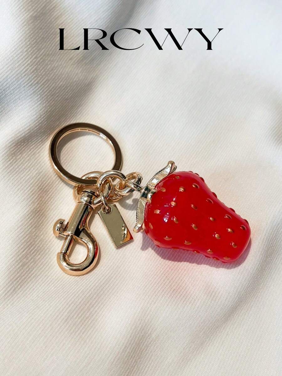 Women's Bag Charm Fashionable Cute Strawberry Design - Red - View 1