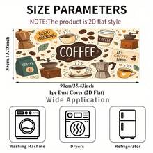 1pc Grey Microwave Cover With White Flower And Butterfly Pattern - Suitable For Oven Replacement, Microwave Dust Cover, Oven Cover, Used For Home Kitchen Decor, Wedding And Birthday Party Decoration, Floral Theme Appliances - Yellow Lemon - View 6