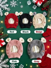 1pc Pet Dog Knitted Ear Protection Cap, Noise Reduction Anxiety Relief Ear Cover Snood Hat, Soft Breathable All‑Season Comfort Headwear For Medium To Large Dogs - Multicolor - View 8