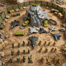 Boys Educational Military Toy Press-To-Launch Missile Military Vehicle Army Mountain Cave Launch Base Role Play Interactive Toy Children's Birthday Gift - Green - View 6
