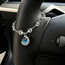 1 Piece Of Moon Pearl Accessory Car Steering Wheel Decoration, Car Decoration, Fashionable, Exquisite And Elegant, Interior Decoration, Gift For Family And Friends, Give A Small Gift, Valentine's Day Gift - Moon Bead - View 4