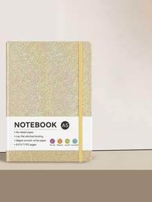 1pc Starry Sky Color Strap Notebook, PU Soft Leather Cover, Suitable For Home Office, Business Meetings, Back To School Note Taking, Essential Notebook For Student Writing And Recording - Notebook - View 9