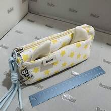 1pc Japanese & Korean Fashion Pencil Case, High Aesthetic Ins Style, Large Capacity Stationery Box For Middle & High School Students, Niche Student Storage Pencil Holder, Minimalist Halloween Back To School Essential, Planner Tools Organizer - A - View 8