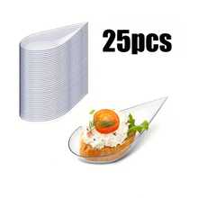 4 Inch Teardrop Shaped Mini Appetizer Plates, Dessert Spoons, Dessert Cups, Reusable Mini Dessert And Appetizer Plates, Small Plates, Suitable For Desserts, Cakes, Sundaes, Puddings, Cold Drinks, Snacks, Fruits, Ice Cream, Catering, Yogurt, Storage, Salad Dressing Cups, Condiment Containers, Wedding Parties - Transparent - View 14