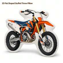 Almofada com Estampa Plana 2D em Formato Preenchido de Corrida de Motocicleta, Esportes, Aventura, Off-Road, Velocidade, Performance, Emoção e Ação, Adequada para Sofá, Quarto, Sala de Estar, Decoração Aconchegante para Casa, Escritório e Carro, Presente de Almofada - Multicolorido - Visão 5