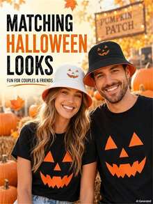 1pc Pumpkin Bucket Hat Halloween Orange Hat Men's Personalized Monster Embroidery Reversible Bucket Hat - A - View 5