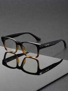 1pc Unisex Vintage Square Metal Frame High Quality Minimalist Fashion Eyeglasses For Reading Phone, Computer, Daily Wear - Clear - View 5