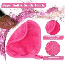 1 buah Kain Pembersih Makeup Lembut yang Dapat Dicuci, Desain Pinggiran, Kapas Makeup yang Dapat Digunakan Kembali, Alat Perawatan Kulit yang Lembut, Cocok untuk Pesta Liburan Natal dan Pembersihan Wajah Sehari-hari - MultiWarna - View 5