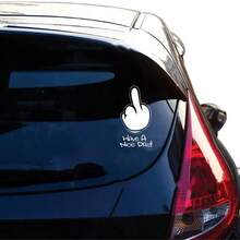Funny "Have A Nice Day" Car Sticker, Waterproof Vinyl Decal, Removable Humorous Text Sticker For Car Window Bumper Laptop Vehicle Decor - A - View 3