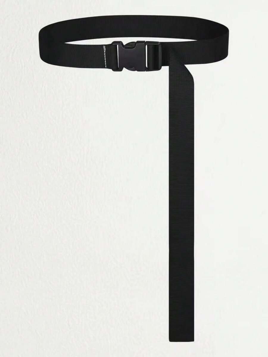1pc New Unisex Braided Belt - Black - View 1