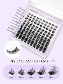 Asiteo 100pcs D-Curl Natural Lash Clusters, Cat Eye Thick & Long Lash Extension Kit 8-16mm Mixed Length, Lightweight & Natural False Eyelashes, Easy DIY At Home - D - View 6