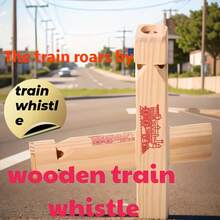 1/2pcs-Set Wooden Train Whistle - Perfect For Party Favors, Birthday Decorations, Noise Makers, Gift Bag Fillers, Mini Game Prizes And Christmas Stocking Stuffers - Multicolor - View 1