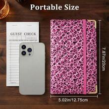 Server Books Waitress, Cute Server Book With Zipper Pocket - Rose-leopard - View 7