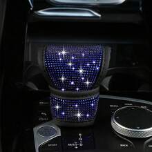Penutup Tuas Persneling Mobil Bertabur Berlian Imitasi, Penutup Tombol Persneling Otomatis Manual Berkilau Penuh, Aksesori Dekorasi Interior Mobil yang Mengkilap - Beraneka warna - View 16