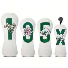 Sakura Series White Golf Club Head Cover, Golf Accessories, Golf Supplies, Durable Materials, Providing The Best Protection For Your Golf Club. - Multicolor - View 1