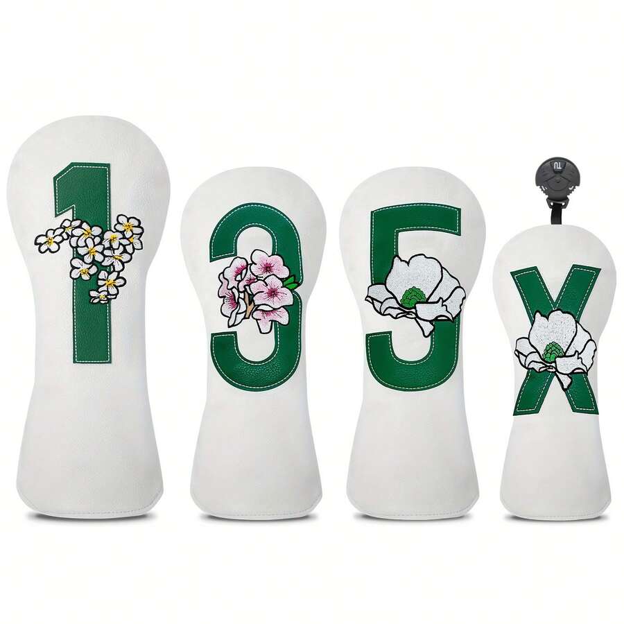 Sakura Series White Golf Club Head Cover, Golf Accessories, Golf Supplies, Durable Materials, Providing The Best Protection For Your Golf Club. - Multicolor - View 1
