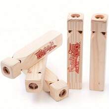 1/2pcs-Set Wooden Train Whistle - Perfect For Party Favors, Birthday Decorations, Noise Makers, Gift Bag Fillers, Mini Game Prizes And Christmas Stocking Stuffers - Multicolor - View 2
