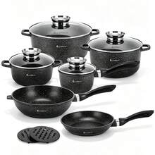 12Pcs/6Pcs Non-Stick Cookware Set,Pots And Pans Set With Glass Lids,Woks And Frying Pans,Heat‑Resistant Handles, Durable,Easy To Clean, Kitchen Cooking Pots Pans For Gas Electric Stovetop, Kitchen Cookware For Daily Cooking - View 13