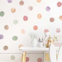 3pcs/Set Polka Dot Pattern Wall Stickers, Modern Color Block PVC Wall Stickers, Home Decor Stickers, Wall Stickers, Vinyl Stickers, Home Decor, Spring Decoration Supplies, Refresh Your Home, Holiday Decoration Stickers Gift, Birthday Graduation - Dots - View 7