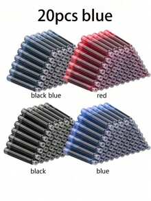 Fountain Pen Ink Cartridges, Fountain Pen Ink Refills Compatible With 2.6mm And 3.4mm Nib Diameters, Black Red Blue Ink, Replacement Ink Cartridge Set, Back To School - A - View 15