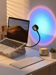 RGB 7-Color Mode USB LED Sunset Projection Lamp, Transparent Projection USB Light, Popular Atmosphere Light, Suitable For Home Decor, Christmas/Wedding Decoration, Desktop Accessories, Travel, Camping And Birthday Party Decoration - Sunset Projection Lamp - View 9