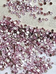 Flat Round Rhinestones SS6 SS10 SS12 Nail Art Crystals Clear White AB Black DIY Decoration For Phone Cases Clothing 1440pcs/Pack - A - View 3