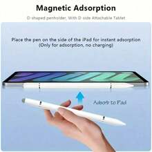 3-In-1 Touchscreen Stylus Pen, High Precision And High Sensitivity, Compatible With All Tablets, All Phones, All Touchscreens, Black/White 2 Colors, Gift For Friends, Battery Not Included (2/1 Pcs) - Multicolor - View 6
