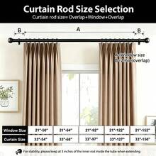 Black Curtain Rods For Windows 28 To 48 Inch, Adjustable Curtain Rod Set With Brackets Easy Install, Decorative 5/8" Drapery Rod, Heavy Duty Curtain Rods For Bedroom, Kitchen, Living Room - Vintage Sphere - Black - View 6