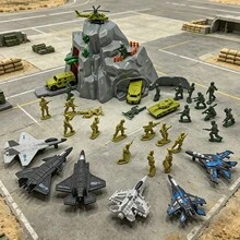 Boys Educational Military Toy Press-To-Launch Missile Military Vehicle Army Mountain Cave Launch Base Role Play Interactive Toy Children's Birthday Gift - Green - View 3