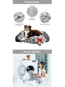 1pc Paw Print Square Pet Blanket, Lightweight And Comfortable, Suitable For Small/Medium/Large Pets, All Seasons - XL (100-150cm) - View 4