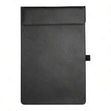 1pc A4 Leather Clipboard Meeting Pad Office Supplies A4 Folder Gold Foil Signature Board - Multi - View 14