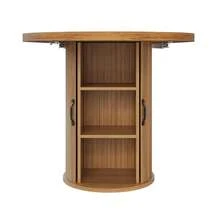 Dining Table Made Of Wood Space Saving Multifunctional Sturdy Black For Kitchen And Dining Room - Brown - View 7