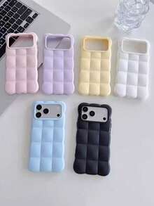 Liquid Silicone 3D Cloud Bubble Phone Case, Compatible With IPhone 12 13 14 15 Plus 16 17 18 Pro Max, Shockproof Protective Cover - Baby Pink - View 7