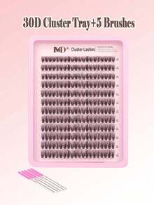 رموش صناعية عنقودية مختلطة في صينية واحدة 30 40D 50D 80D، رموش منفوشة بتجعيد D-Curl، إكستنشن رموش فردي DIY - D - مشاهدة 12