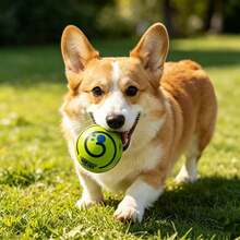 1pc Large Wobbling Dog Toy Ball, Makes Funny Rattling Sound When Shaken, Squeaky Dog Toy Ball, Teething Ball, Training Teeth Cleaning Ball, Suitable For Indoor And Outdoor Use, Gift For Medium And Large Dogs - Multicolor - View 6