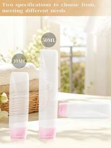 Leak‑Proof Flip‑Cap Refillable Squeeze Bottles, Wide Mouth Easy Filling Empty Travel Containers For Lotion Shampoo Conditioner, Perfect For Outdoor Trips, Gym Use & Cosmetic Pouch Organization - A - View 1