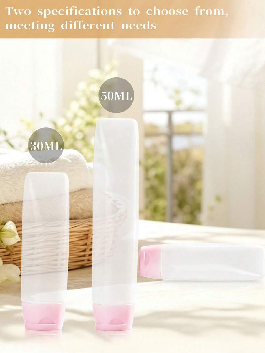Leak‑Proof Flip‑Cap Refillable Squeeze Bottles, Wide Mouth Easy Filling Empty Travel Containers For Lotion Shampoo Conditioner, Perfect For Outdoor Trips, Gym Use & Cosmetic Pouch Organization - A - View 1