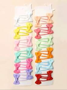 24pcs Girls School Style Butterfly Hair Clips, Daily Wear Hair Accessories - Multicolor - View 2