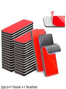 20/40pcs Heavy Duty Black Self-Adhesive Hook And Loop Fastener Tape, 1.2x3.2 Inches/3x8 Cm Industrial Strength Waterproof Heat-Resistant Reusable Adhesive Tape, No-Drill Peel And Stick Strong Fixing Pads, Suitable For RV, Home, Office, Indoor And Outdoor Use - Multiple Styles - View 16