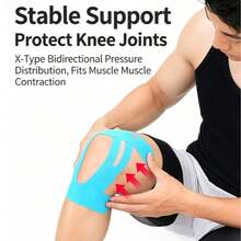 4pcs Multi-Color Knee Sports Tape, Pre-Cut Kinesiology Tape For Knee Support, Suitable For Marathon, Running, Football, Basketball Sports - Multicolor - View 4