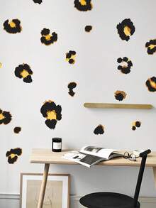 1pc Creative Leopard Print Kids Bedroom Living Room TV Background Home Decor Wall Sticker Self-Adhesive - Multicolor - View 4