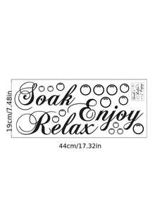 Slogan Graphic Bathtub Sticker, Stickers, Wall Decal, Vinyl Decal For Home Decorations, Spring Decoration Items Refresh Your Home, Festival Decoration Stickers Gifts Birthday Graduation - Multicolor - View 4