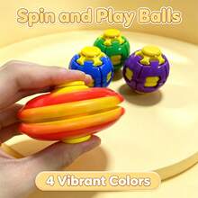 Colorful Transformable Spherical Rotating Gyro Toy Set; Features 