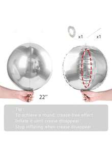 10 قطع بالونات مرآة دائرية 4D، بالونات مايلر معدنية عاكسة، قابلة لإعادة الاستخدام، مملوءة بالهيليوم، مناسبة لديكور الخلفية في حفلات الزفاف وأعياد الميلاد وحفلات العزوبية وحفلات الديسكو وحفلات رأس السنة - متعدد الألوان - مشاهدة 9