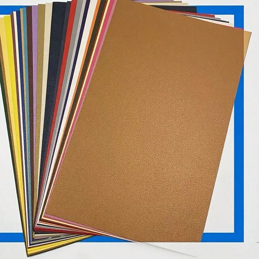 20 Colors 20/40 Sheets Exquisite Double-Sided Pearlescent Paper, Handmade Paper, Decorative Paper, A5/A4 Size, For Making Greeting Cards, Invitations, Handmade Gift Materials, Holiday Party Decoration Paper Cutting, High-Quality Cardstock For DIY Craft Enthusiasts