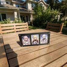 Black Acrylic Card Display Stand, Anime Collection Cards, Celebrity Photos, Personal Portrait Photo Frame, Desktop Display Frame, Card Area Size 6.4*8.9cm - Black - View 7