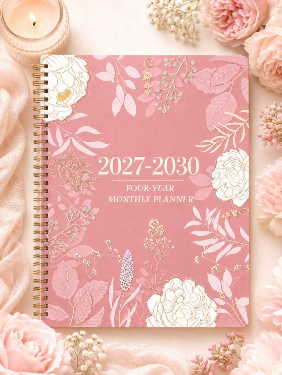 2027-2030 4-Year Monthly Planner Notebook, 48-Month Spiral 2027 Planner ...